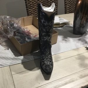 WHITE Cowboy Boots Doll Shoes For 14/" American Girl Wellie Wisher Wishers Debs
